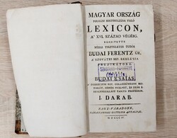 1804-ES !MAGYAR NYELVŰ ANTIK KÖNYV LEXIKON!