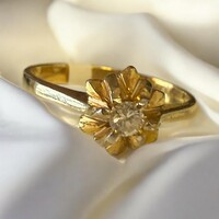 Diamond gold ring 14 K
