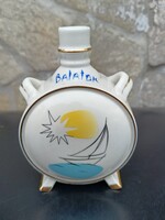 Retró Drasche Balaton kulacs-Vitorlás motívummal