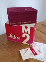 LEICA M2 doboz papírok és beleillő velvet doboz Fényképezőgép nélkül!