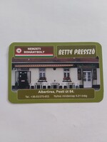 BETTY PRESSZÓ - NEMZETI DOHÁNYBOLT Albertirsa kártyanaptár 2022