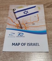 Izrael térkép brosúra - Keren Hayesod (Judaika papírrégiség, szép állapotban)