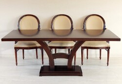 Art Deco 8 személyes étkezőasztal – tárgyalóasztal [C-21] Bútorgyártás mesterfokon!