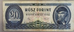 1980-as 20 Ft-os papírpénz Dózsa György képével