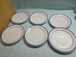 T3448 Alföldi dupla kék csíkos lapostányér 6 db 24 cm
