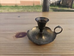 A1832 Indiai réz gyertyatartó 10x6 cm  ﻿a képeken látható állapotban