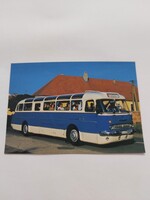 Ikarus 55 Lux típusú távolsági autóbusz színes postatiszta képeslap - kék
