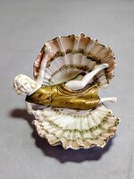 Erdmann Schlegelmilch szecessziós porcelán vízi nimfa ALKUDHATÓ