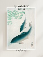 Ázsia kollekció - Halak, Ohara Koson Vintage ázsiai alkotás reprintje, poszter, plakát, 45*30 cm