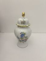 Herendi Viktória mintás porcelán fedeles váza 1. osztályú hibátlan