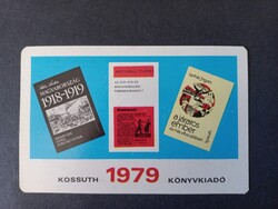 Régi  Kártyanaptár 1979 Kossuth Könyvkiadó