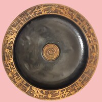1981.BRUTALISTA MHSZ LIGNIFER -bronz / réz EMLÉK FALITÁL kitüntetés KISZELY ISTVÁN ELVTÁRSNAK 31 cm