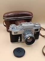 Kiev 4 RF Contax kópia Jupiter 8 50mm F2.0 objektívvel (Lásd a leírást!) fényképezőgép