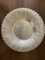 Vintage alumínium kínálótál búzakalász mintával, 23,5 cm