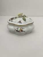 Herendi Rothschild mintás porcelán bonbonier cukortartó 1. osztályú hibátlan
