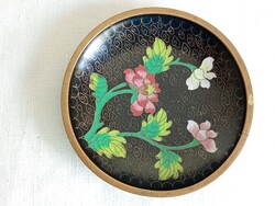 Réz tálka rekeszzománc halpikkely cloisonné cloisonne cloisone 9,5cm