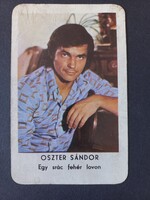 Régi  Kártyanaptár 1974 Szinészek: Oszter Sándor MOKÉP