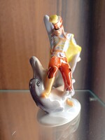 Herendi János Vitéz porcelán figura – hibátlan állapotban, különleges ajándék Jánosoknak!
