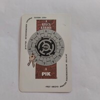 PEST MEGYEI IPARCIKK KISKERESKEDELMI VÁLLALAT 1983. évi kártyanaptár - A KULCS KÉRDÉS A PIK
