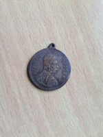 Ferenc József Millenniumi Emlék 896-1896     emlékérem füllel