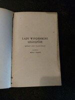 Oscar Wilde két színműve, Lady Windermere legyzője éa a Bunbury, aranyozott gerincű vászonkötésben
