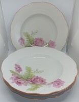 Zsolnay porcelán antik tányér,rózsa mintával!