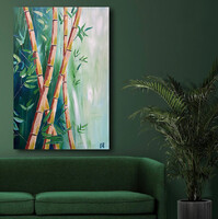 JMModernAbstract BAMBOO AND RAIN 70X100 cm-es kortárs festmény feszített vásznon