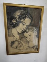 Feszty Masa: Anya gyermekeivel