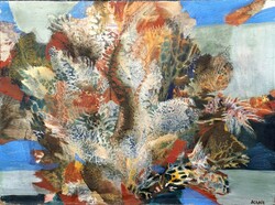 Erik Scholz (1926-1995): Large Bouquet, 60x80 cm., Képcsarnok