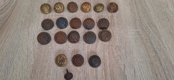 Rákosi címeres katonai gombok