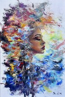 Szirén art by Konrad Biro 60x40 cm olaj, vászon.A festmény magáért beszél!