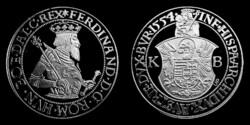 Magyar tallérok utánveretben I. Ferdinánd tallérja 20 g ezüst PP