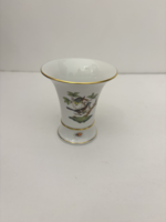 Herendi Rothschild mintás kis porcelán váza 1. osztályú hibátlan