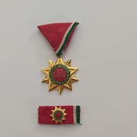 Felszabadulás jubileumi emlékérem + miniatűr szalagsávval 1945-1970  - 25 éves évforduló