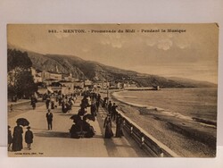 Menton  / Déli sétány (Promenade du Midi) zenekari előadás idején / Francia Riviéra 1920-as évek