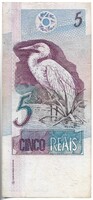 5 real reals 1997 Kócsag madár Brazilia 40. signo