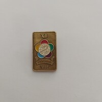 VIT -  XII. Világ Ifjúsági Találkozó  Moszkva 1985 jelvény, kitűző