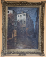 Giuseppe Miti-Zanetti (1859-1929) - Velence északai utcakép