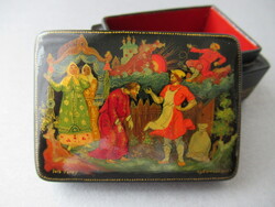 Régi, szovjet lakkdoboz (Palekh, M. Kuvshinov, 1968)