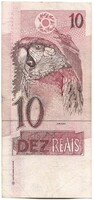 10 real reals 1997 Ara papagáj madár Brazilia 40. signo