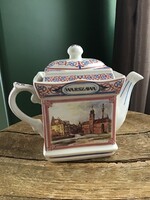 Lengyel porcelán tea kiöntő, Warsaw, Varsó