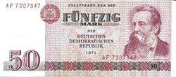 50 márka 1971 NDK Németország 2.