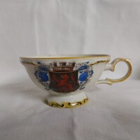 Kézifestett, jelzett antik porcelán csésze Passau címerrel