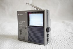 CASIO EV-2500N , hordozható LCD televízió és FM/AM rádió 11,5 x 6,5 x 11 cm , 1995