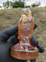 Bagoly figura préselt üvegbõl irizált bevonattal