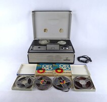 2A728 Unitra (Grundig licence) ZRK 140 orsós magnó 4 doboz magnószalaggal
