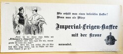 Számolócédula (reklámlap méret) Schepper's Imperal 1910 K.u.K
