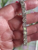 26Ct Vvs1 D és 6.5mm Kő Sárgás Fehér Moissanit Labor Gyémánt Karkötő