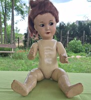 Antik jelzett, sorszámozott sírós baba 50 cm.