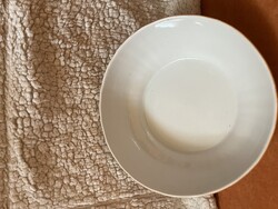 Zsolnay tál rózsaszín virágmintával